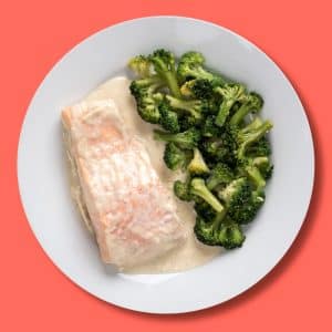 Salmón en mousselina de puerros al vapor (325 g.)