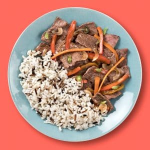 Bulgogi con guarnición de arroz salvaje (270 g.)