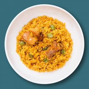 Arroz integral con costillas (400 g.)