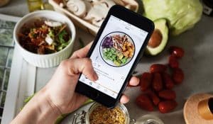 Encuentra comida sana en instagram