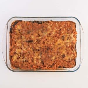 Parmigiana de berenjena para compartir