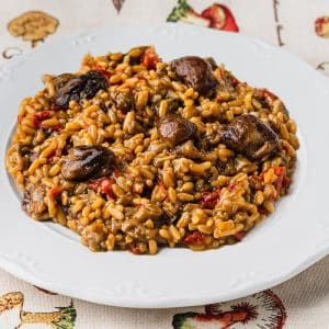 ARROZ AL HORNO CON QUESO IDIAZÁBAL Y SETAS SHIITAKE