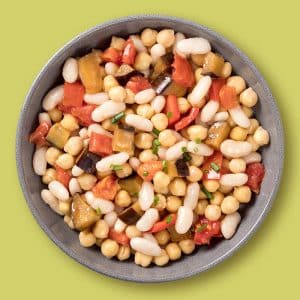 Ensalada templada de legumbres con verduritas asadas (350 g.)