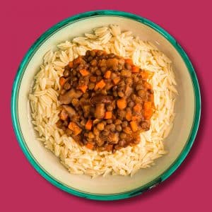 Puntalette con ragout vegetal (350g.)